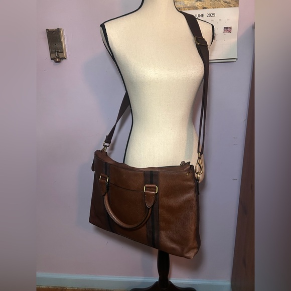 Fossil Houston Zip Top Workbag Laptop Bag - Picture 8 of 9